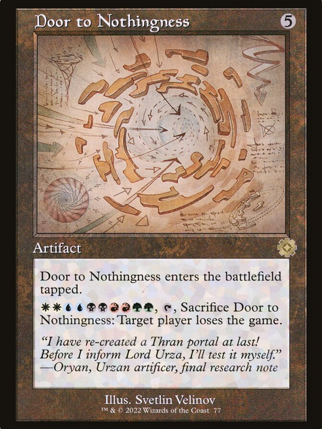 Door to Nothingness (The Brothers' War Retro Artifacts) 1