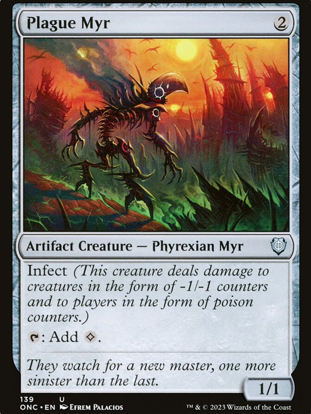 Plague Myr (Phyrexia: All Will Be One Commander) 1