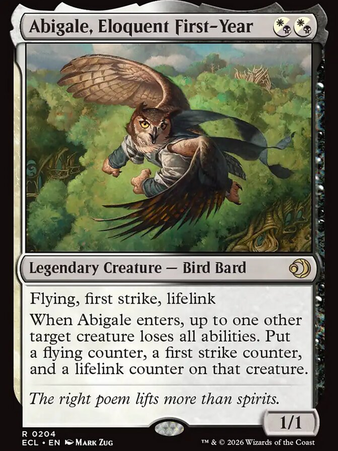 Abigale, Eloquent First-Year (Lorwyn Eclipsed) 1