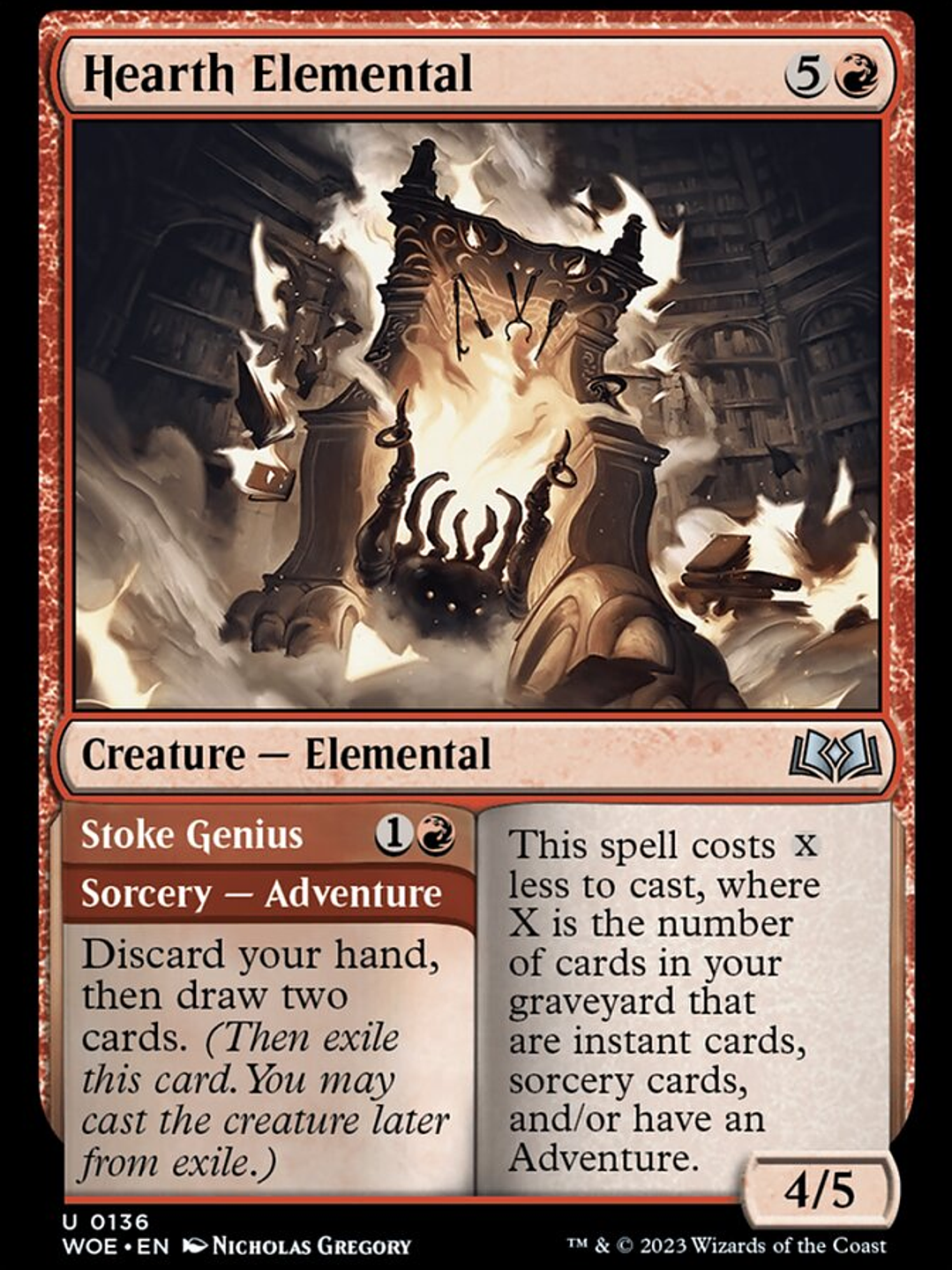 Hearth Elemental // Stoke Genius (Wilds of Eldraine) 1
