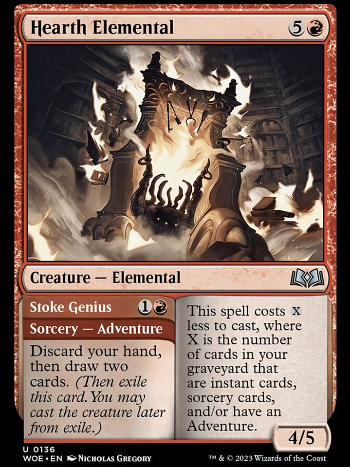 Hearth Elemental // Stoke Genius (Wilds of Eldraine) 1
