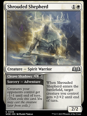 Shrouded Shepherd // Cleave Shadows (Wilds of Eldraine)