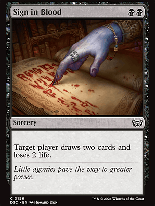 Sign in Blood (Duskmourn: House of Horror Commander)