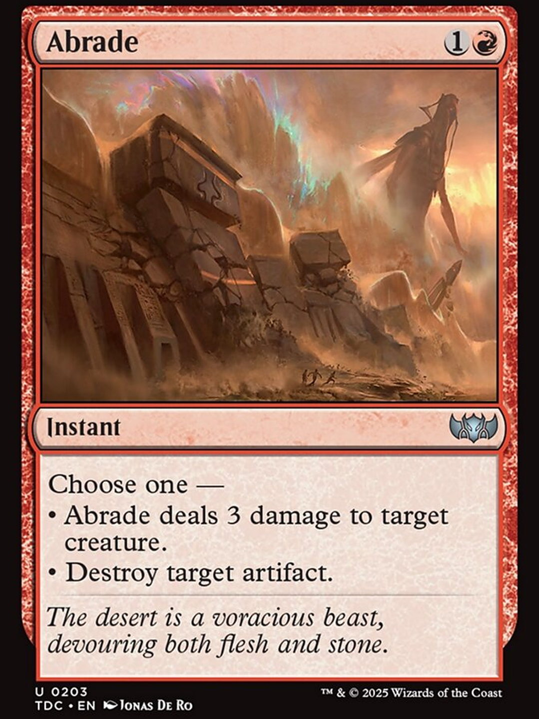 Abrade (Tarkir: Dragonstorm Commander) 1