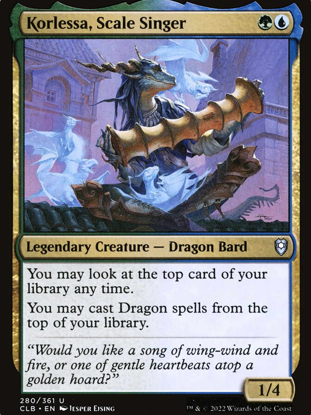 Korlessa, Scale Singer (Commander Legends: Battle for Baldur's Gate) 1