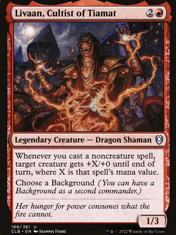 Livaan, Cultist of Tiamat (Commander Legends: Battle for Baldur's Gate) 1