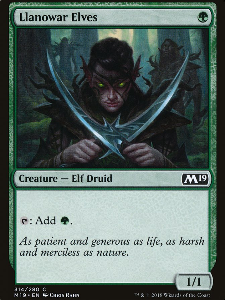 Llanowar Elves (Core Set 2019) 1