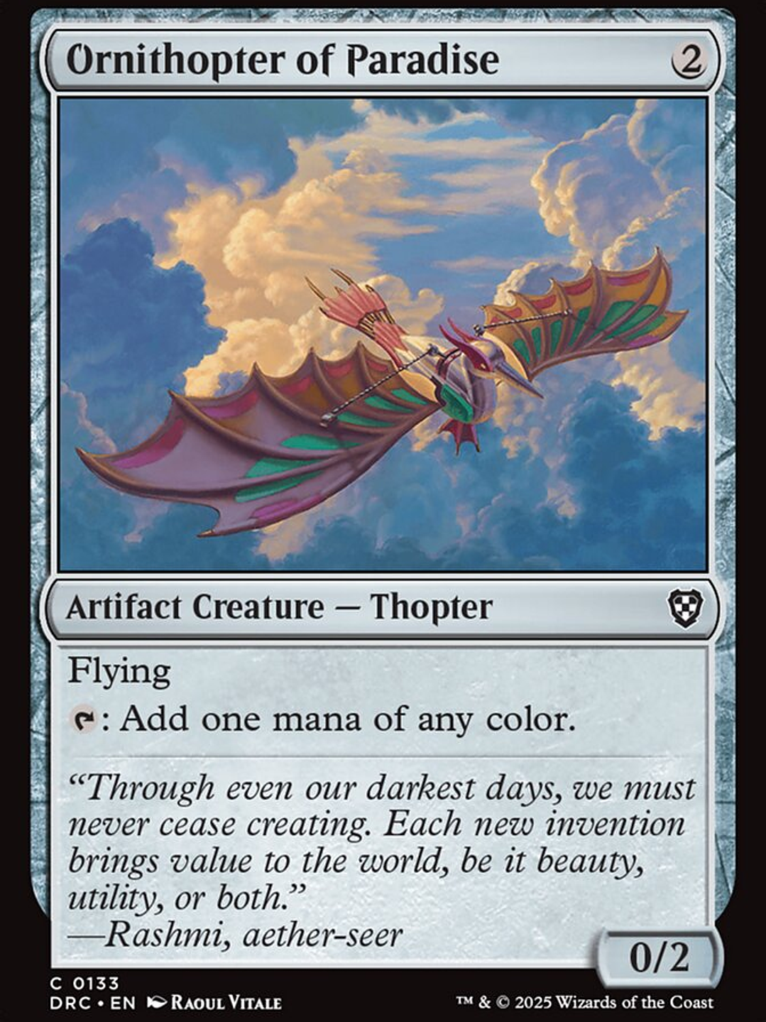 Ornithopter of Paradise (Aetherdrift Commander) 1