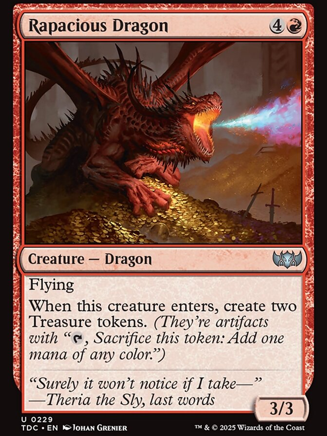 Rapacious Dragon (Tarkir: Dragonstorm Commander) 1