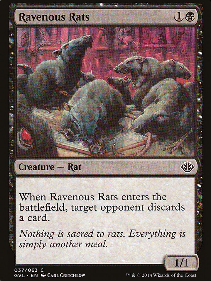 Ravenous Rats (Duel Decks Anthology: Garruk vs. Liliana) 1