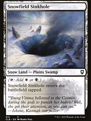 Snowfield Sinkhole (Commander Legends: Battle for Baldur's Gate)