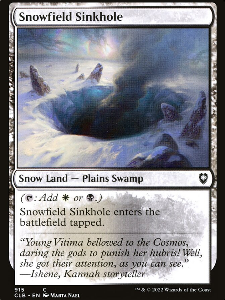 Snowfield Sinkhole (Commander Legends: Battle for Baldur's Gate) 1