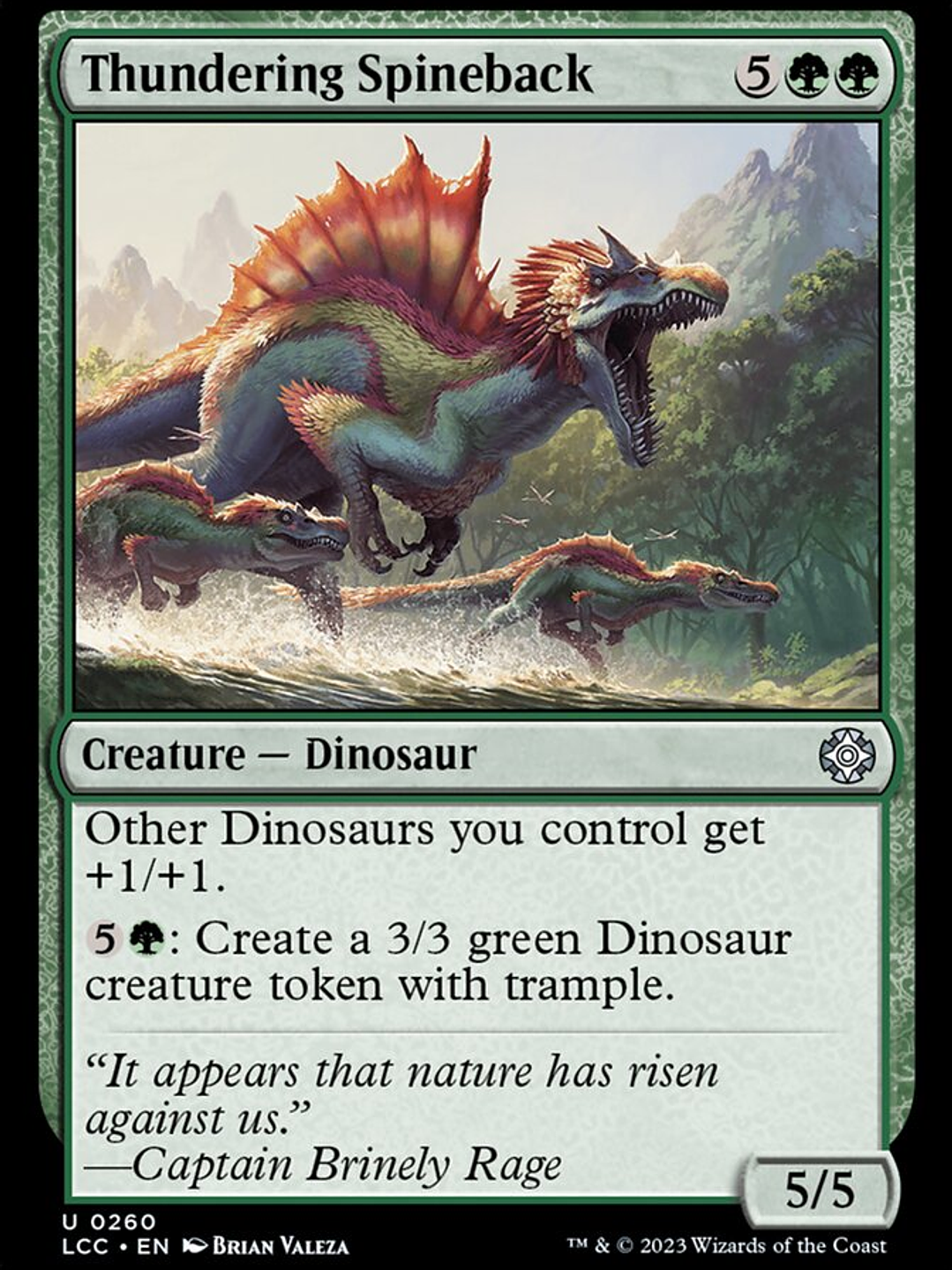 Thundering Spineback (The Lost Caverns of Ixalan Commander) 1