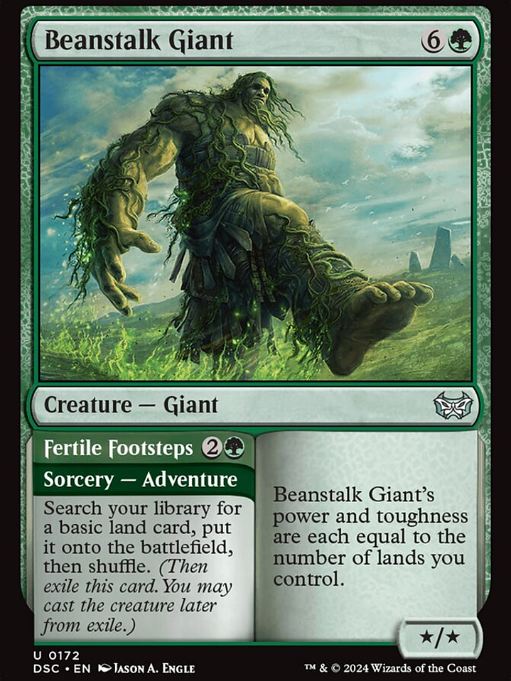 Beanstalk Giant // Fertile Footsteps (Duskmourn: House of Horror Commander) 1