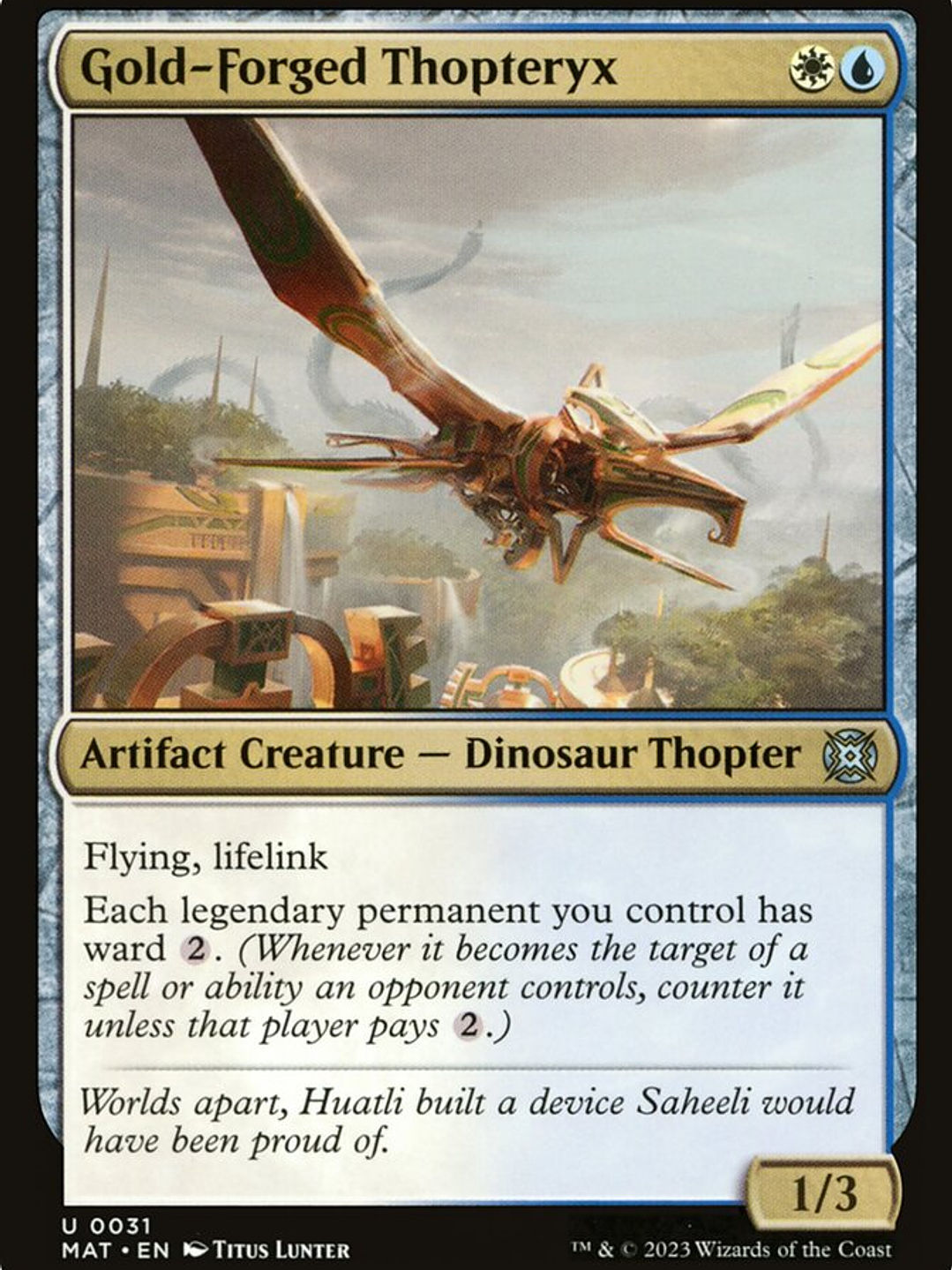 Gold-Forged Thopteryx (March of the Machine: The Aftermath) 1