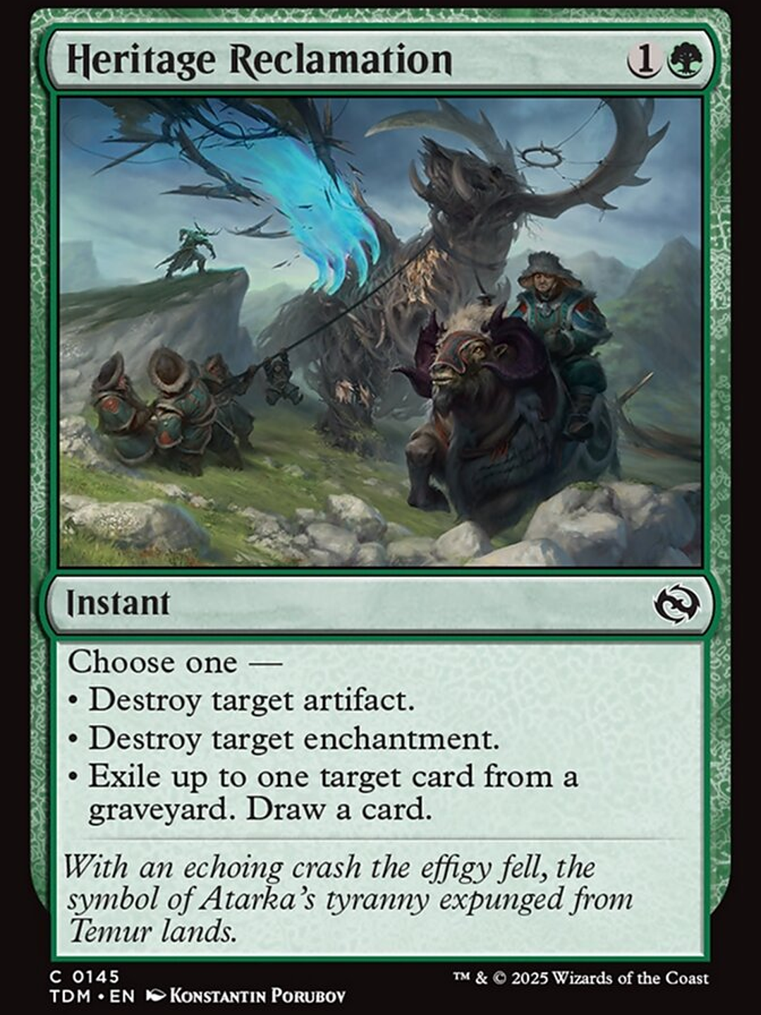 Heritage Reclamation (Tarkir: Dragonstorm) 1