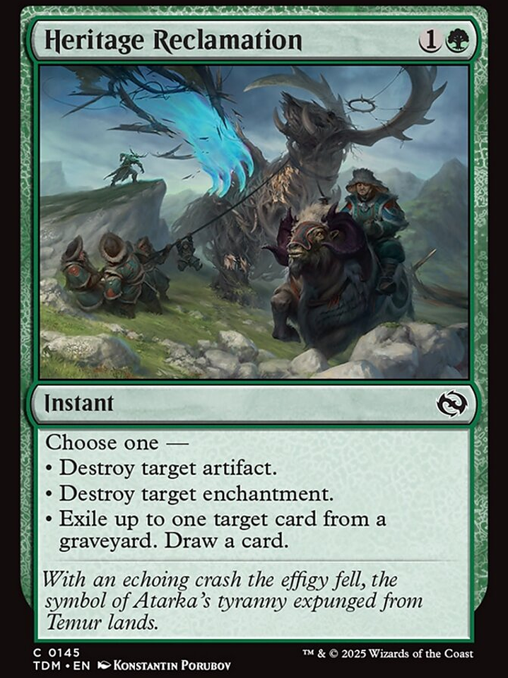Heritage Reclamation (Tarkir: Dragonstorm) 1