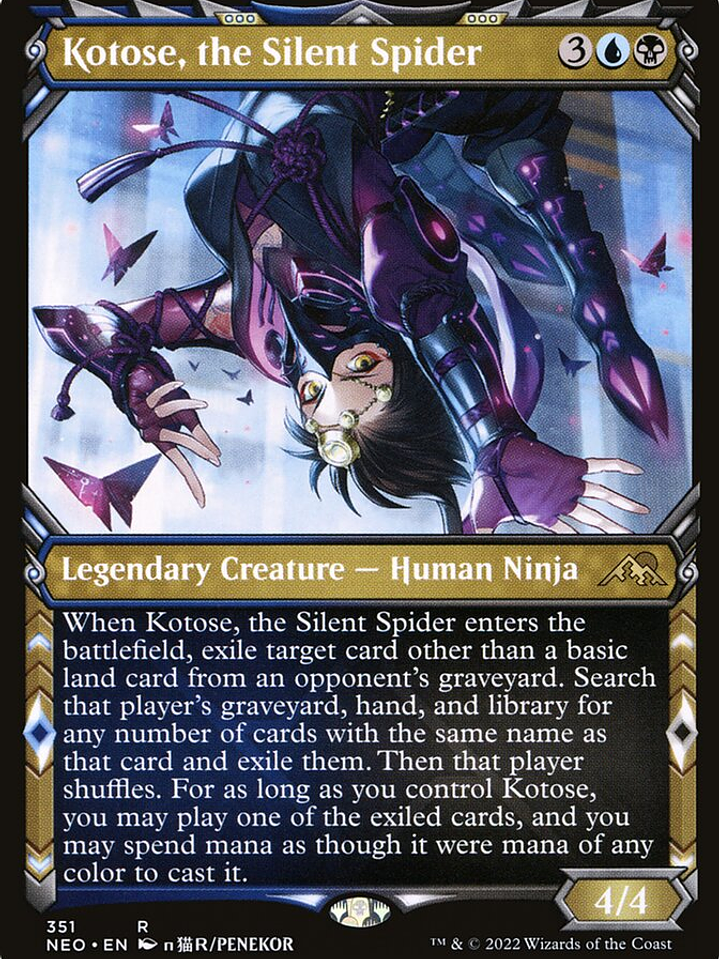 Kotose, the Silent Spider (Kamigawa: Neon Dynasty) 1