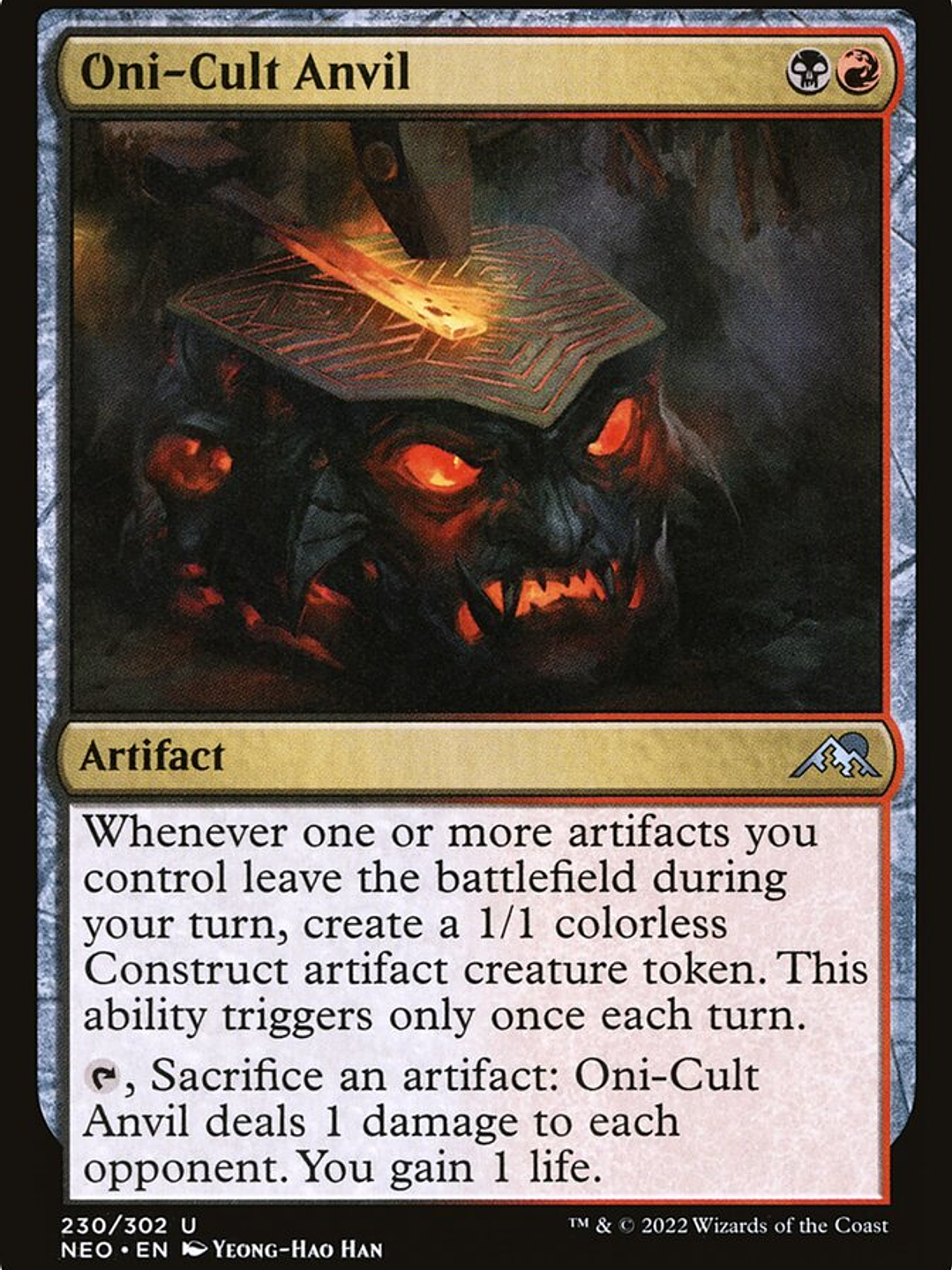 Oni-Cult Anvil (Kamigawa: Neon Dynasty) 1