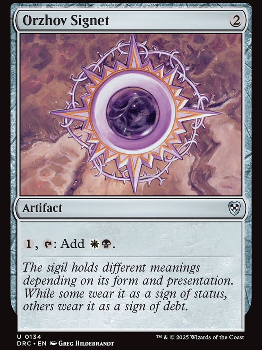 Orzhov Signet (Aetherdrift Commander) 1