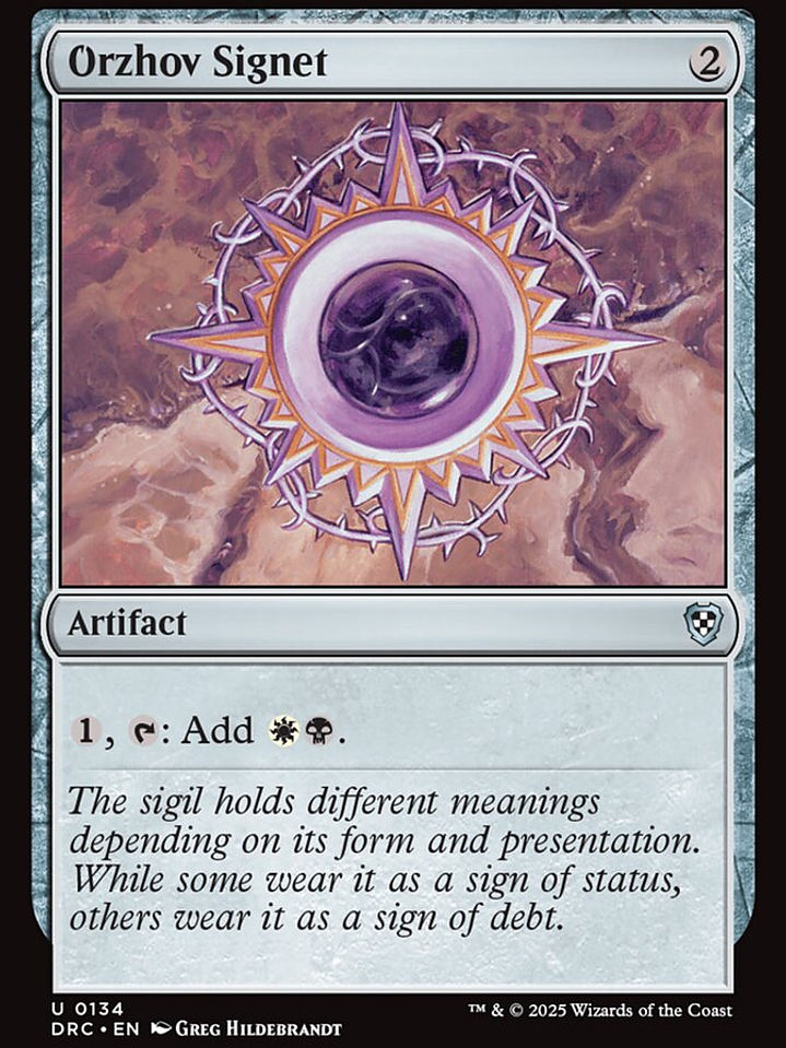 Orzhov Signet (Aetherdrift Commander) 1