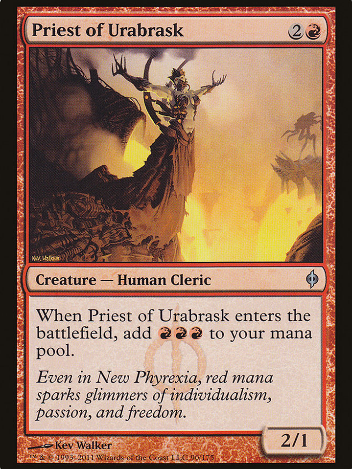 Priest of Urabrask (New Phyrexia) 1