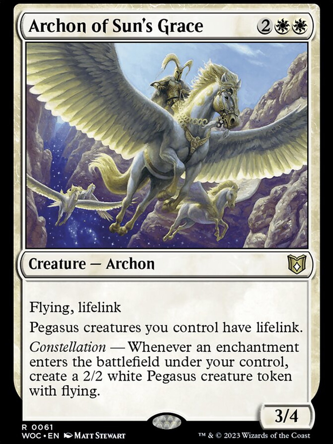 Archon of Sun's Grace (Wilds of Eldraine Commander) 1