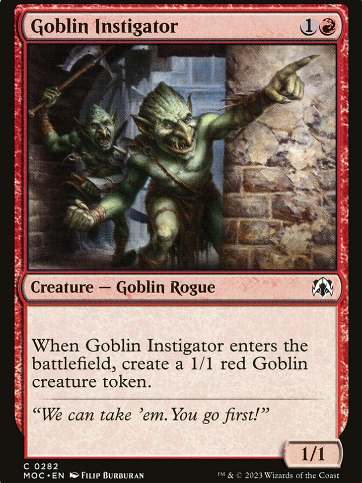 Goblin Instigator (March of the Machine Commander) 1