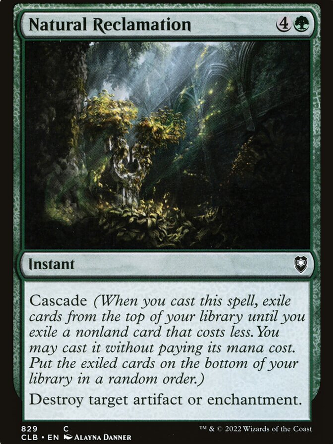 Natural Reclamation (Commander Legends: Battle for Baldur's Gate) 1