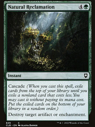 Natural Reclamation (Commander Legends: Battle for Baldur's Gate)