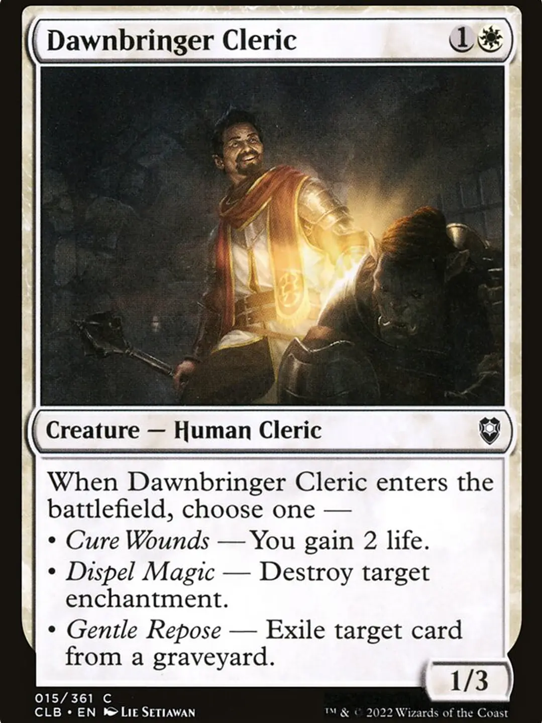 Dawnbringer Cleric (Commander Legends: Battle for Baldur's Gate) 1