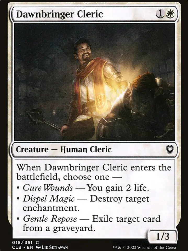 Dawnbringer Cleric (Commander Legends: Battle for Baldur's Gate) 1