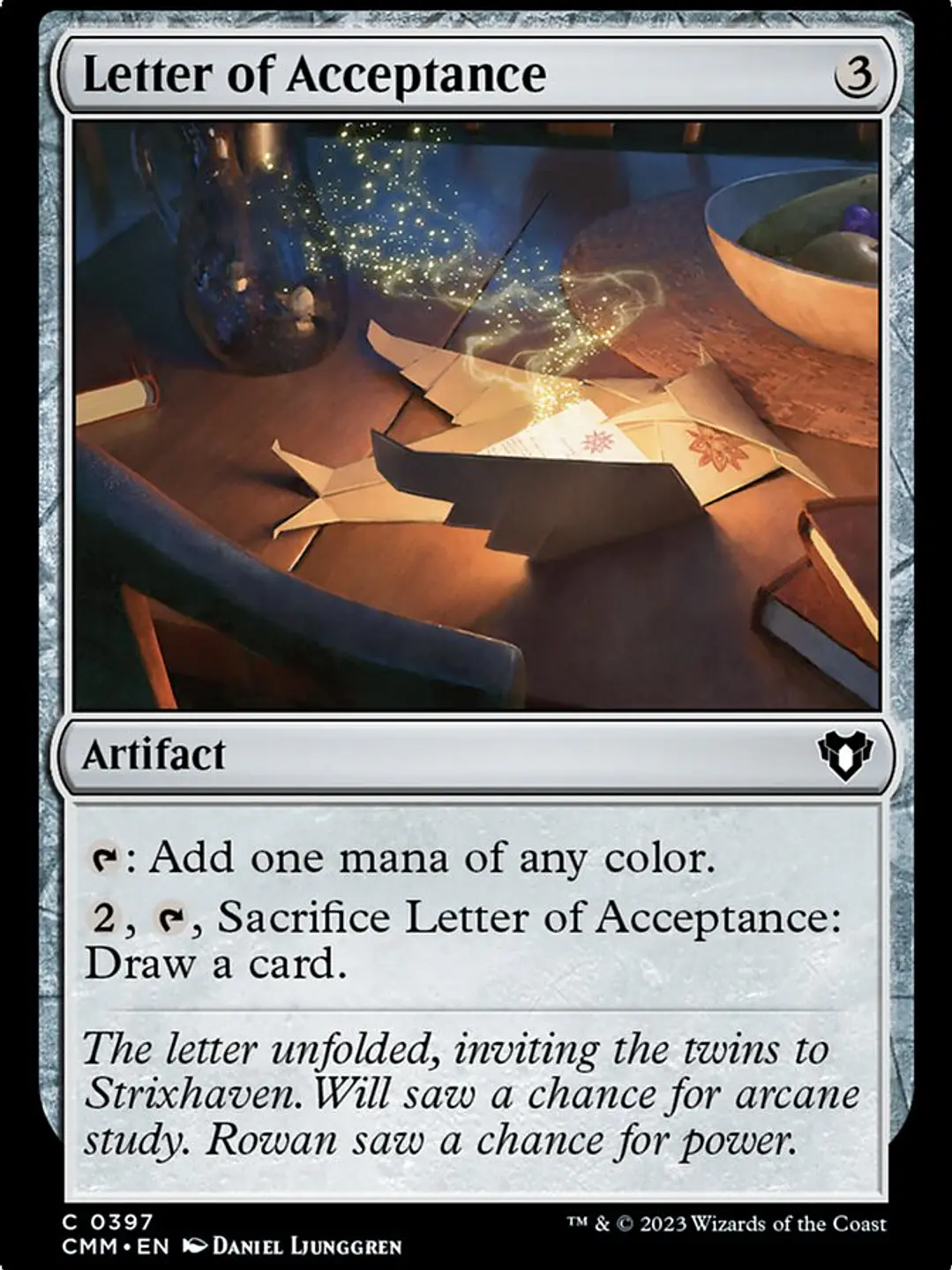 Letter of Acceptance (Commander Masters) 1