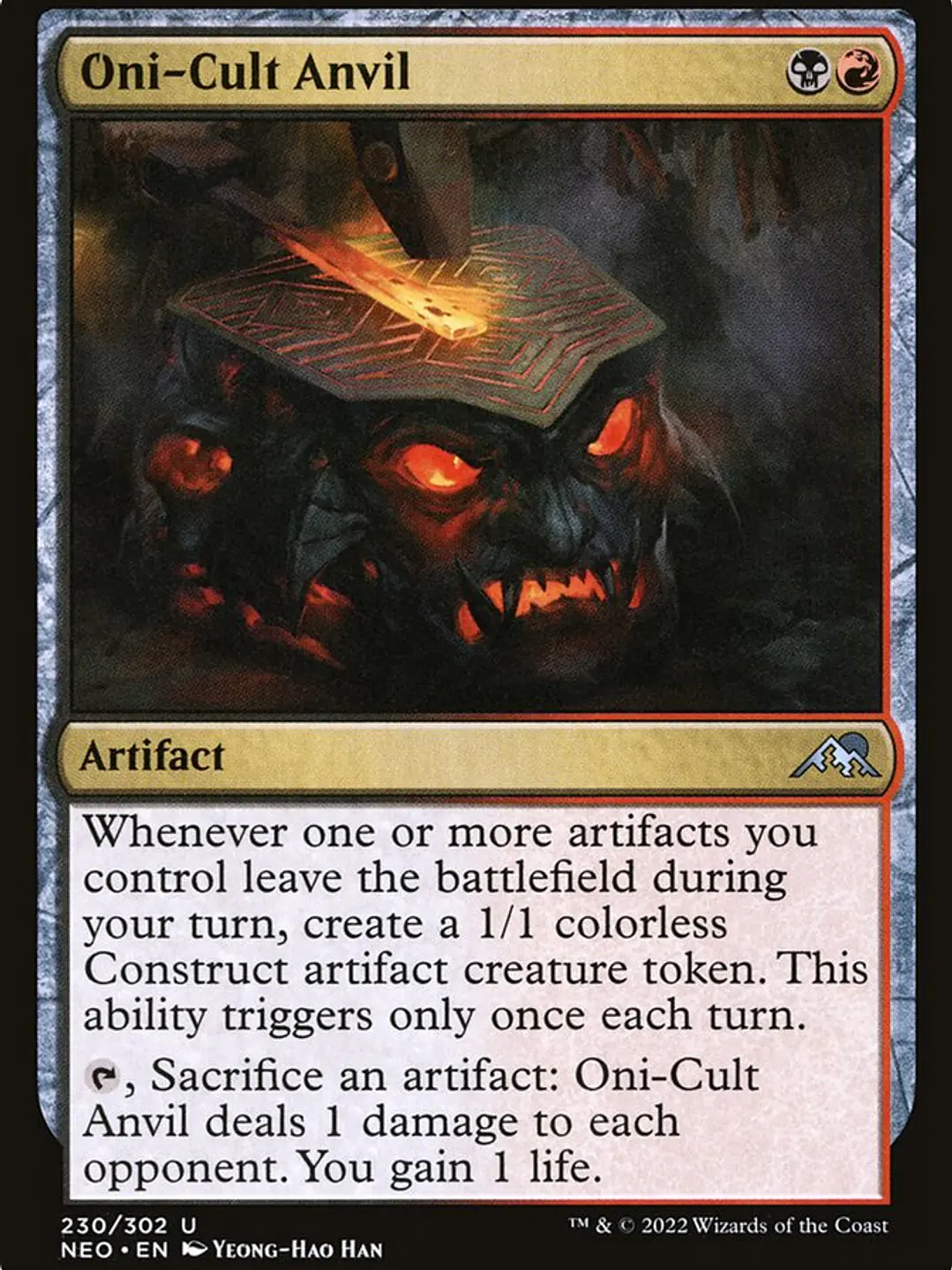 Oni-Cult Anvil (Kamigawa: Neon Dynasty) 1