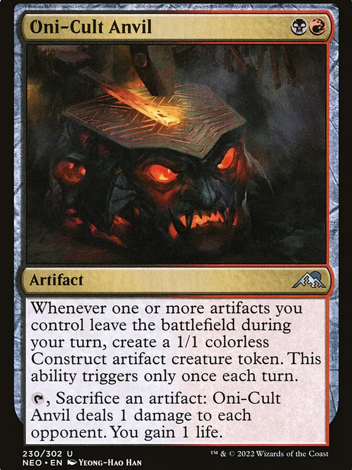 Oni-Cult Anvil (Kamigawa: Neon Dynasty) 1