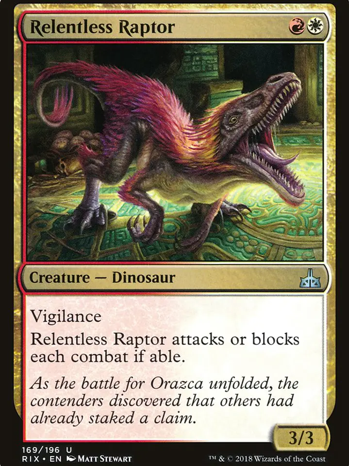 Relentless Raptor (Rivals of Ixalan) 1