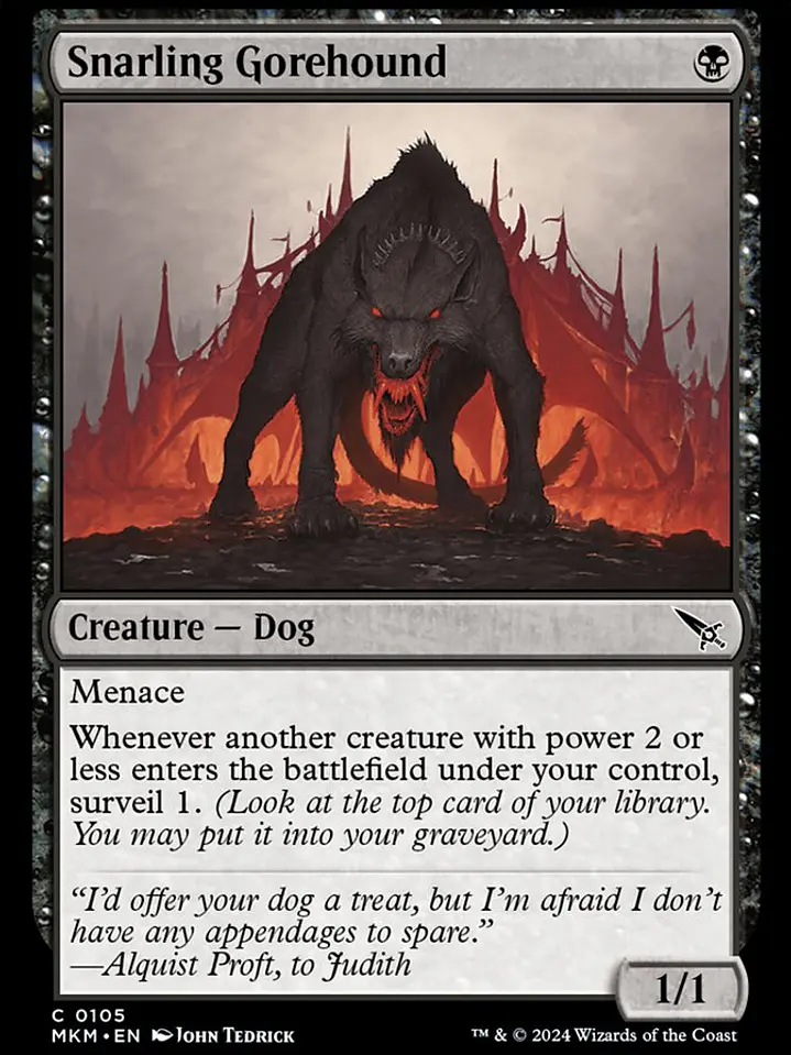 Snarling Gorehound (Murders at Karlov Manor) 1