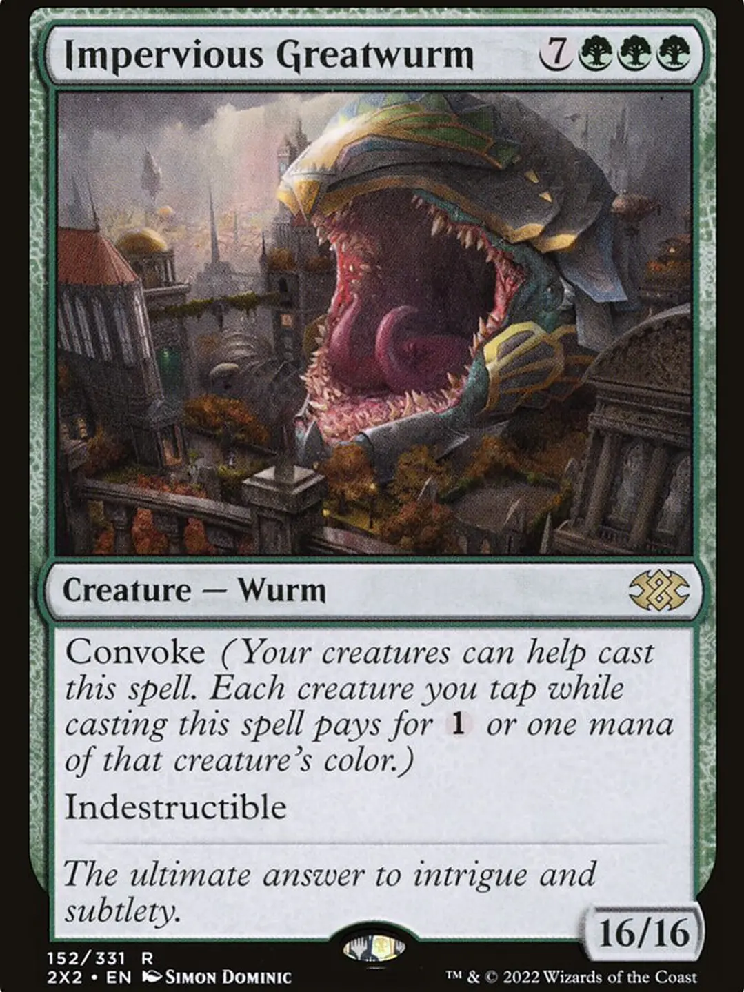 Impervious Greatwurm (Double Masters 2022) 1