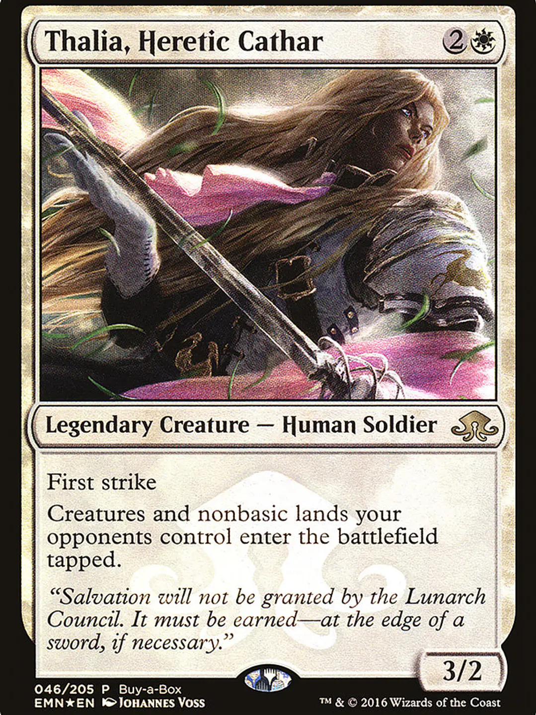 Thalia, Heretic Cathar (Eldritch Moon Promos) 1