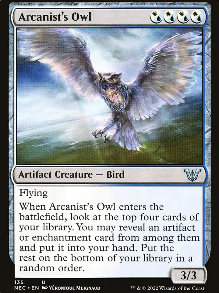Arcanist's Owl (Neon Dynasty Commander) 1