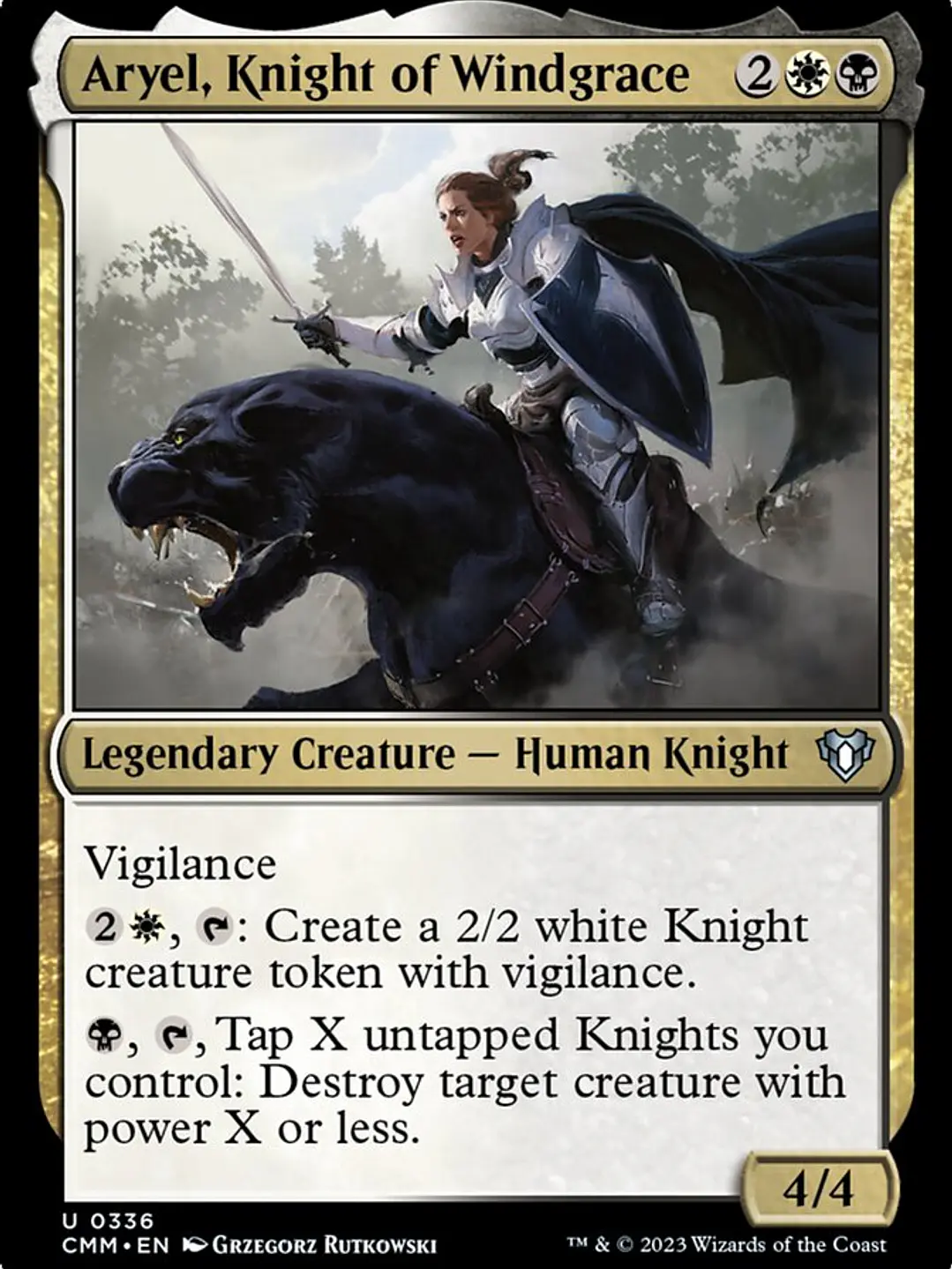 Aryel, Knight of Windgrace (Commander Masters) 1