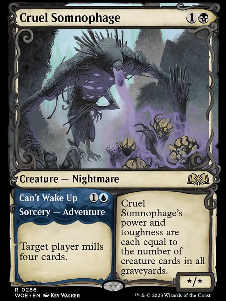 Cruel Somnophage // Can't Wake Up (Wilds of Eldraine) 1