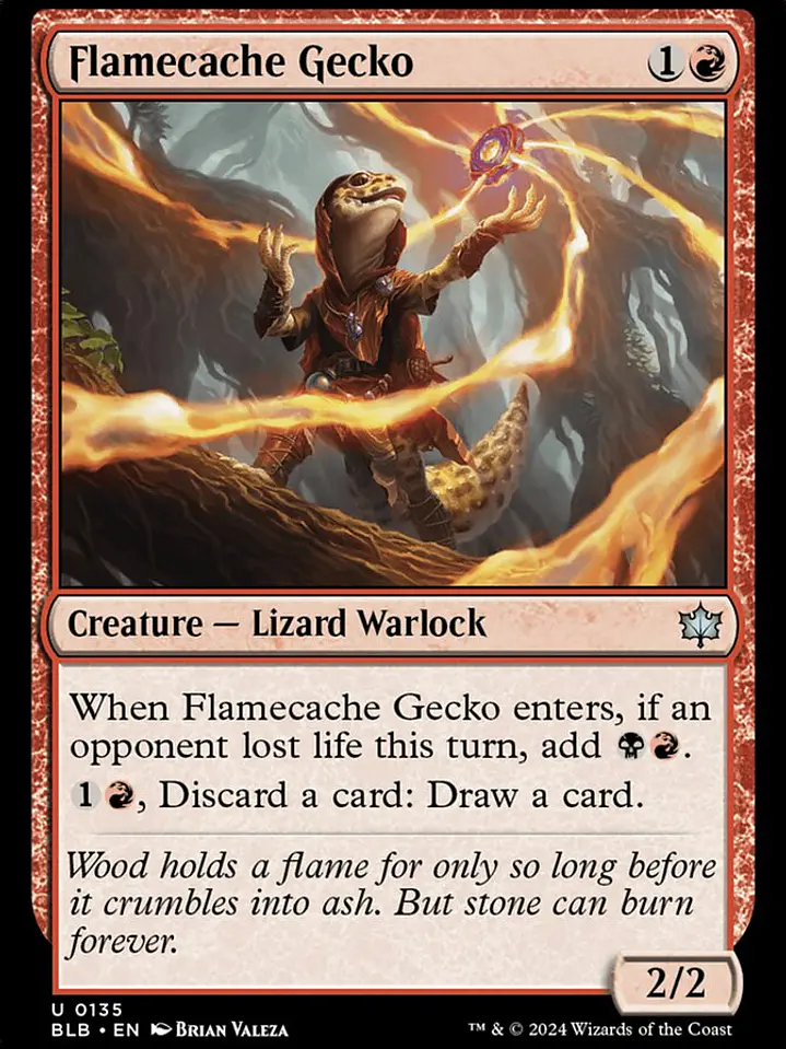 Flamecache Gecko (Bloomburrow) 1