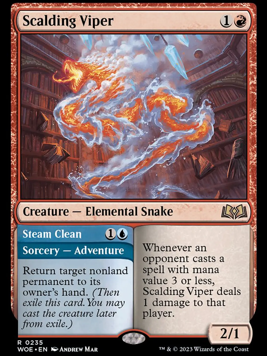 Scalding Viper // Steam Clean (Wilds of Eldraine) 1
