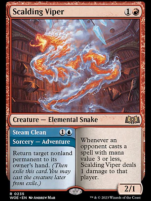 Scalding Viper // Steam Clean (Wilds of Eldraine)