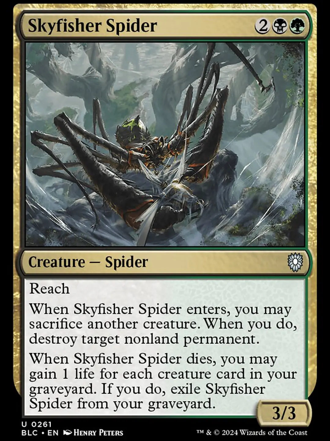Skyfisher Spider (Bloomburrow Commander) 1