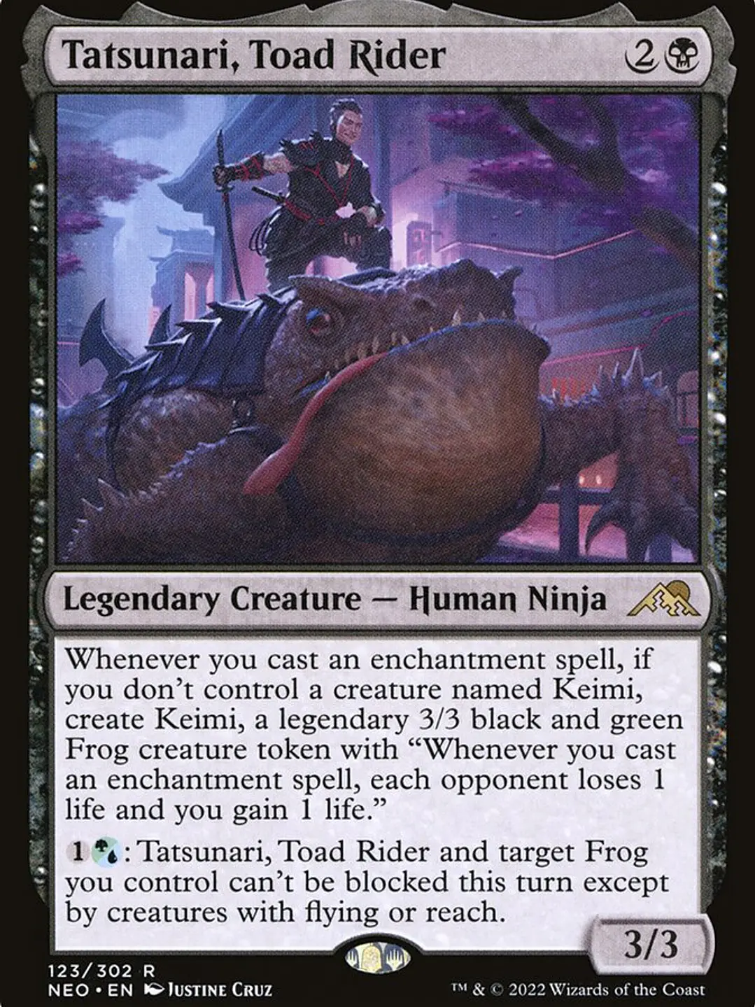 Tatsunari, Toad Rider (Kamigawa: Neon Dynasty) 1