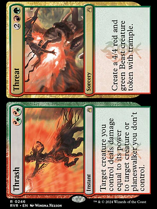 Thrash // Threat (Ravnica Remastered)