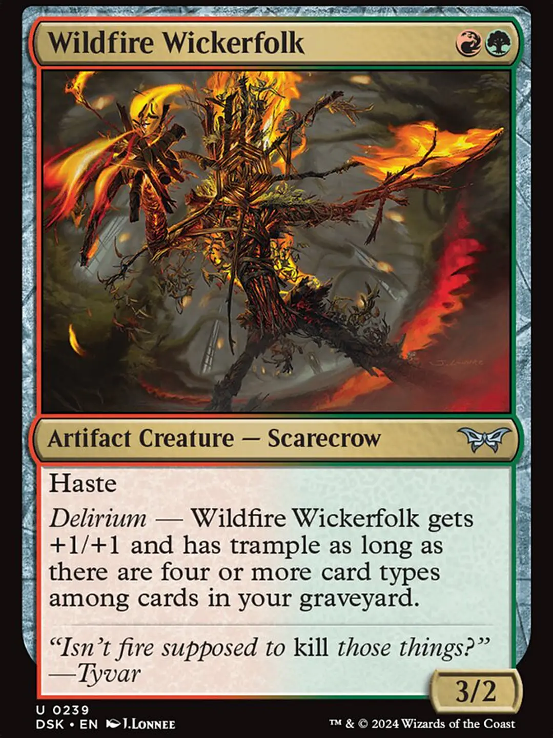 Wildfire Wickerfolk (Duskmourn: House of Horror) 1