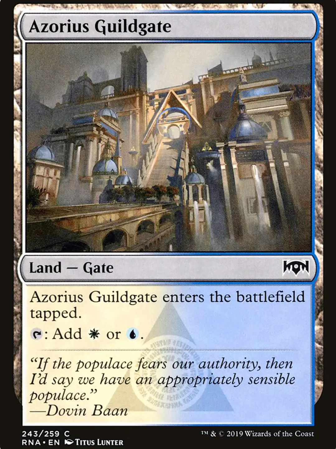 Azorius Guildgate (Ravnica Allegiance) 1